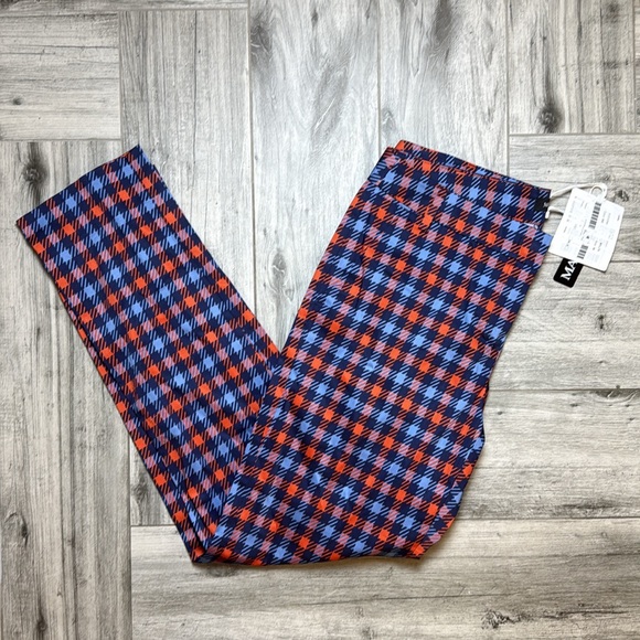 Max & Co. Ladies Multicolor Cotton Stretch Checked Gingham Trouser Pants Size 8 - Picture 1 of 13